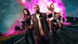 From the twisted minds behind Deadpool and Zombieland, the explosive new series Twisted Metal is now streaming, only on Stan.